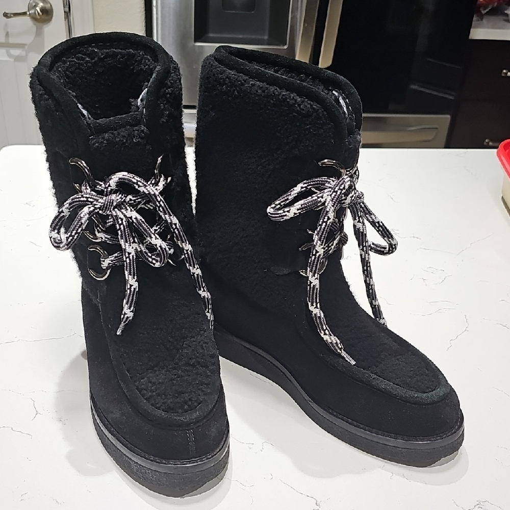 Aquatalia Women's Black Winter Boots Size 10.5